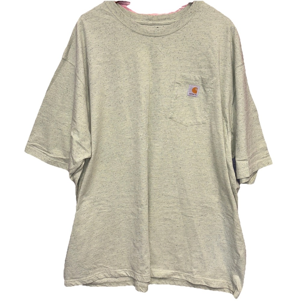 Carhartt‎ Loose Fit Mens T-shirt Size 4XL Green Workwear Pocket